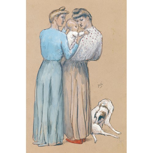Women and Child with a Dog (Maternité au chien)